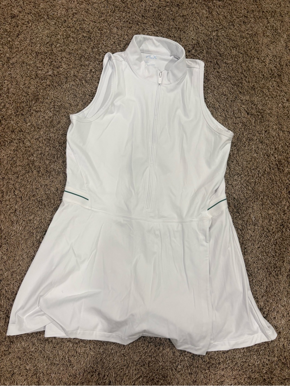 Women's FLX Tennis Dress Skort Size XXL White Mockneck Affirmation